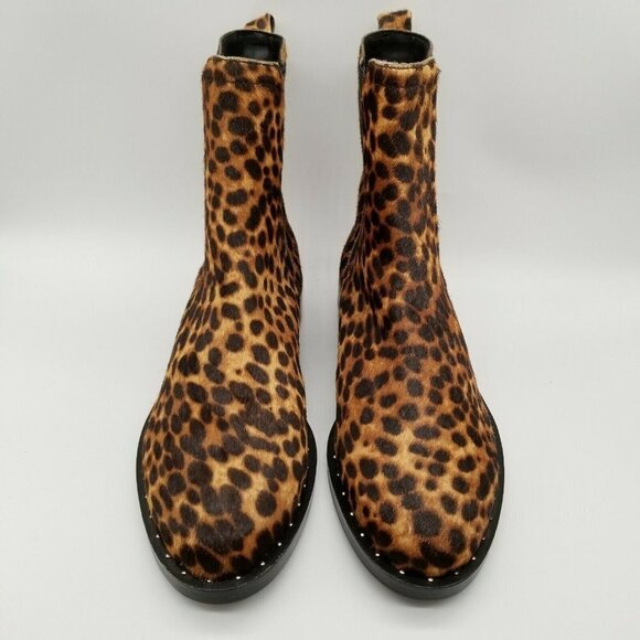 Rebecca Minkoff Sabeen Too Genuine Calf Hair Chelsea Boots Women Brown 6.5 - Picture 2 of 7
